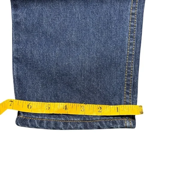 VNTG Levi’s 550 Classic Relaxed Women’s 12 Dark Wash Like New High Rise Straight - Picture 11 of 12